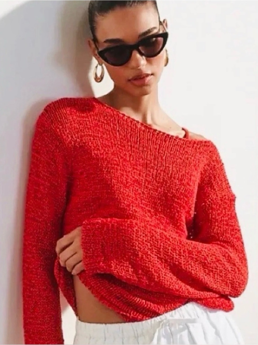 J. Crew Montauk pullover sweater red